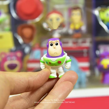 Disney Toy Story Woody Buzz Lightyear 3-4cm Veiksmų Skaičius, Laikysena Anime Apdailos Surinkimo Statulėlės Žaislo modelis vaikams