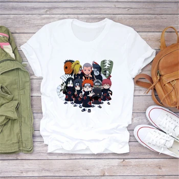 Dlrn Naujas Naruto Akatsuki Marškinėliai Karšto Japonų Anime Marškinėliai Harajuku Hip-Hop Grafinis Tees Kawaii Animacinių Filmų Uzumaki Naruto Marškinėlius