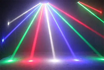DMX led disco šviesos, šviesos, 90-240V aštuonias akis šalis žibintai profesinės 8 objektyvo šviesos scenos apšvietimas spalvinga lazerinis projektorius