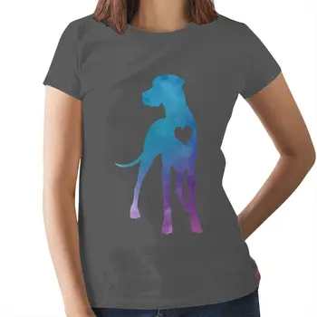 Dogas T-Shirt dogas Akvarelė T Shirt O Kaklo 100 Medvilnės Moterų marškinėlius Ponios Tee Marškinėliai