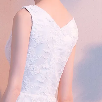 DongCMY Trumpas Gėlių Kokteilis Suknelės Baltos Spalvos, Elegantiška Prom Šalis Suknelės