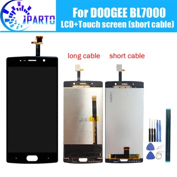 Doogee BL7000 LCD Ekranas+Touch Ekranas Originalus LCD skaitmeninis keitiklis Stiklo plokštės Pakeitimas Doogee BL7000( trumpas kabelis )+įrankio