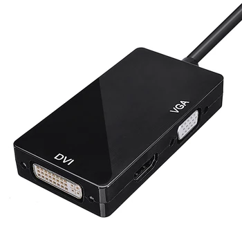 DP į DVI VGA Konverteris 3 in 1 DP Display Port Konverteris Vaizdo Adapteris PC Nešiojamas Projektorius HDTV