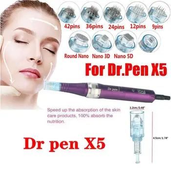 Dr pen X5 Pakeitimo Adata 9/12/36/42 Pin Nano Mikro Adatos Kasetė Elektros Derma Pen Dr pen Auto Microneedle 50PC