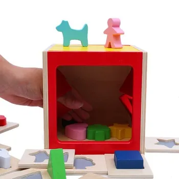 Dropshipp Nušvitimą Žaislai Atspėti Objektų Mediniai Žaislai Formos Atitikimo Žaislai, Lavinimo Žaislai, Kūdikių Dovanos Dėlionės