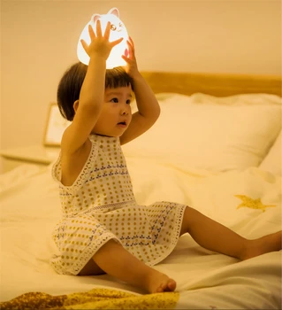 Dropshipping LED Nakties Šviesos Katė Gyvūnų USB Mokestis Silikono Cartoon vaikų Darželio Lempos Kūdikis Naktį Lempos Vaikų Gimtadienio Dovana Žaislas