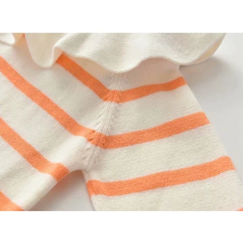 Dryžuotas megztinis amžius 1 - 6 metų kūdikis mergaitėms ilgomis rankovėmis mezgimo viršūnes 2020 nauja rudens žiemos vaikus, drabužiai, laisvalaikio megztiniai