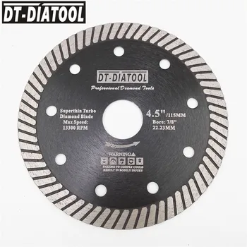 DT-DIATOOL Deimantinis Pjovimo Diskas Karštai Štampuoto Itin Plonas Turbo Varantys Pjūklų pagimdė 22.23 mm Keraminių Plytelių Dia 115mm/4.5 colių