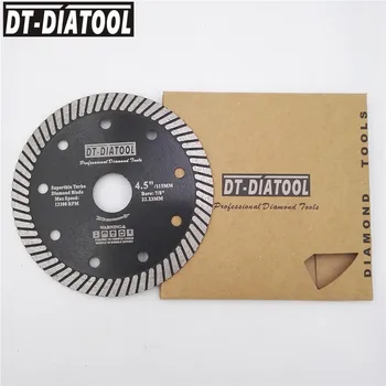 DT-DIATOOL Deimantinis Pjovimo Diskas Karštai Štampuoto Itin Plonas Turbo Varantys Pjūklų pagimdė 22.23 mm Keraminių Plytelių Dia 115mm/4.5 colių