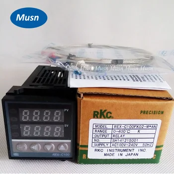 Dual Digital RKC PID Reguliatorius REX-C100 su K, termopora, Relės Išėjimas