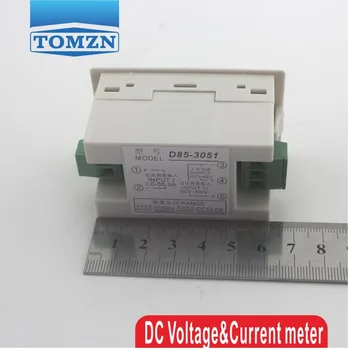 Dual LCD ekranas DC Įtampos ir srovės matuoklis voltmeter ammeter asortimentą DC 0-600V 0-50A Mėlynas apšvietimas DC 3~40 Įėjimas Su perstūmimo