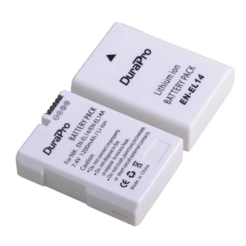 DuraPro LT-EL14a EN-EL14 EL14 Baterija + LCD USB Kroviklis skirtas Nikon D5600,D5500,D5300,D5200,D5100,D3200,D3300,P7800,P7700,P7100
