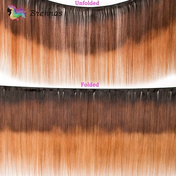 Dvigubo Tempimo Tiesiai plaukų pynimas žmogaus plaukų ryšulių Funmi Brazilijos žmogaus plaukus ombre 1b427 spalvos aukštos Santykis ne remy plaukų