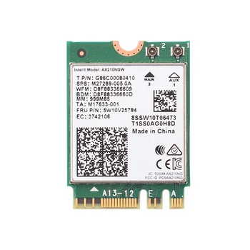 Dvigubos Juostos 2974Mbps AX210NGW 802.11 ax/ac Wireless card Intel WI-FI 6E AX201 M. 2 NGFF Bluetooth 5.2 Wifi Tinklo Wlan 2.4 G/5G