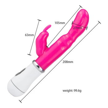 Dvigubos Vibracijos Triušis Dildo Vibratorius, Sekso Žaislai Moterims, Silikono Makšties Klitorio Massager G Spot Stimuliatorius Moterų Masturbator