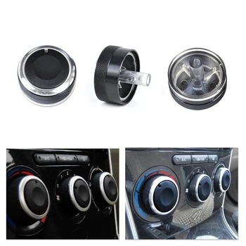 DWCX 3Pcs automobilių optikos Aliuminio Lydinys, ABS, Oro Kondicionierius, A/C Mygtukai ant komutatoriaus Mazda6 