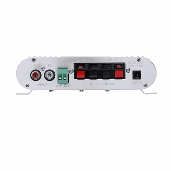 DX-210 Hi-Fi Automobilių 3 Kanalų Stiprintuvas Stereo Mega Bass 12V-15V Stiprintuvai Prijungti PC DVD Grotuvas, MP3 MP4 grotuvai žemų dažnių garsiakalbis