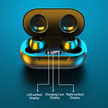 Dėl Sam sung Pumpurai+ Plius laisvų Rankų įranga R185 triukšmo slopinimo vandens įrodymas LED Jutiklinis kontrolės Sporto ausinės belaidžio greito įkrovimo