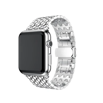 Dėžutė+Nerūdijančio Plieno Dirželis Apple Watch band 42mm/38mm Drugelis sagtis riešo juostos apyrankę, diržą iwatch series 5 4 3 6 se