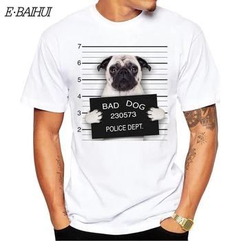 E-BAIHUI naujas hip-hop t marškinėliai spausdinti viršūnes tees Goofy t-shirt vyrai viršūnes blogas šuo animacinių filmų marškinėlius homme komfortą marškinėliai T-67