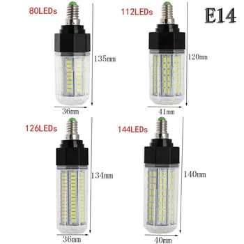 E27 E14 Pritemdomi LED Kukurūzų Lemputės Šviesos Lempa 70W Kaitrinę - 120W 80 112 126 144 LED 110V - 240V Namų Apdailos Apšvietimas
