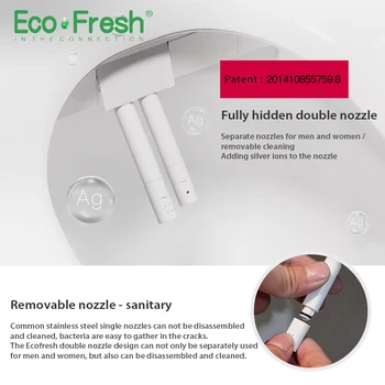 Ecofresh aikštėje smart klozeto dangtis elektroninis bidė, tualetas, indai sėdynės šildymo sausame protingas tualeto dangčio vonios kambarys