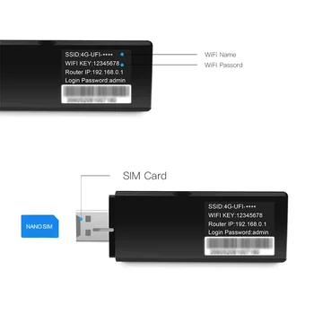 EDUP 150Mbps 4G USB WiFi Dongle Adapterį LTE Universal Mobile Hotspot palaiko 3G/4G, Nano Sim Kortelę KOMPIUTERYJE, Nešiojamojo Telefono