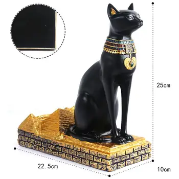 Egipto Katė Dievas Vyninės Juoda Katė Retro Vyninės Dervos Amatų Kambarį Dekoruoti Senovės Egipto Dievo Butelis Džiovykla