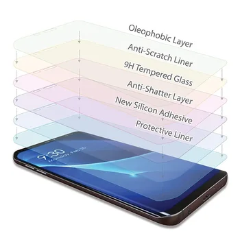 Ekrano apsaugos S8 S9 S10 Plius S10E S7 Pastaba 8 9 10 Pro Visą Lenktas Screen Protector, Grūdintas Stiklas Smartfon