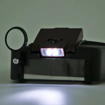 Ekrano užsklandą 1,5 X 3 VNT., 6,5 X 8X didinamasis stiklas Loupe Galvos Didinamojo Stiklo Objektyvas Papuošalų, Laikrodžių Taisymo Watchmaker didinamasis stiklas su LED Šviesa