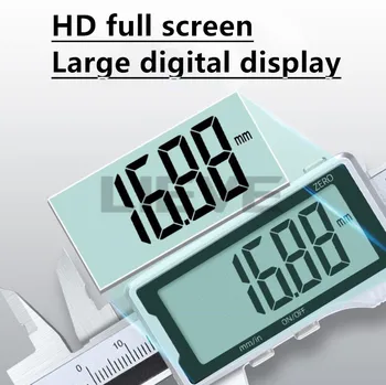 Elektroninis Skaitmeninis Suportas Full HD Ekranas, Full Metal 0-150/200/300mm Nerūdijančio Plieno Vernier Suportas tikslūs matavimo įrankis