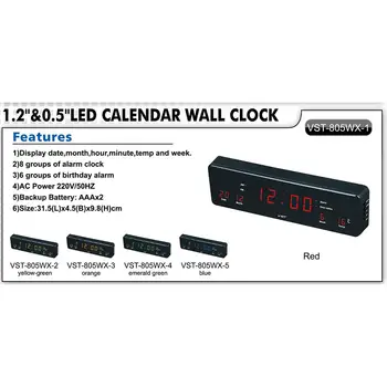 Elektroninių LED Skaitmeninis Kalendorius Laikrodis-Žadintuvas su Temperatūra už Stalo ar Sienos tvirtinimas Kambarį Tyrimas Lentynos