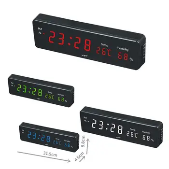 Elektroninių LED Skaitmeninis Kalendorius Laikrodis-Žadintuvas su Temperatūra už Stalo ar Sienos tvirtinimas Kambarį Tyrimas Lentynos