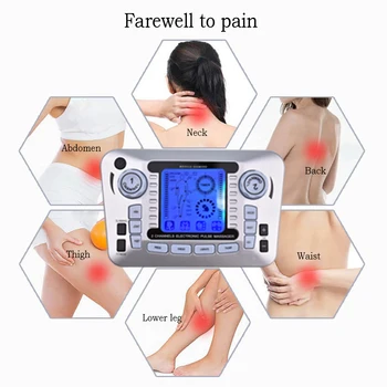 Elektros Impulsų Massager Dešimtis EMS Raumenų Stimuliatorius 12Modes Skaitmeninis Terapijos Aparatas Massager Skausmo Priemonė Sveikatos Priežiūros Mašina