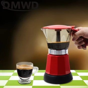 Elektros Moka Puodą italijos Espresso, Latte Kavos virimo aparatas Apie 300ml Kavos virimo aparatas Puodą Sietelis Kavos įrankiai 200V ES plug
