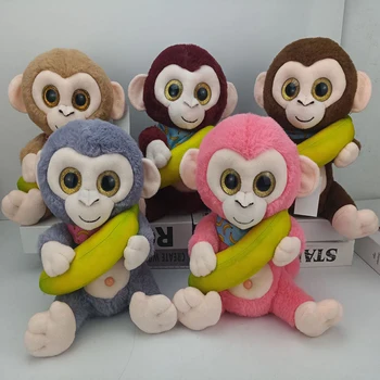 Elektros Pliušinis Žaislas Beždžionių turintis Bananų Įrašymo Mokymasis Kalbėti Sūpynės Tėvų-vaikų Bendravimą ikimokyklinio Ugdymo