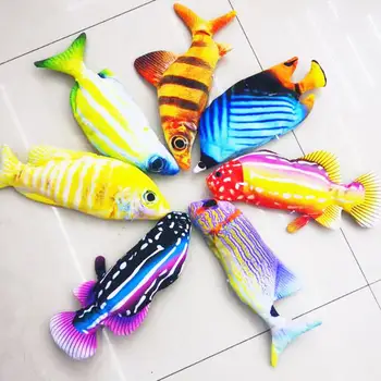 Elektros Žuvų Katė Žaislas USB Įkrovimo Modeliavimas Žuvų Žaislai, Šunų Kačių Kramtomoji Žaisti Kramtymas Pliušinis Juda Žuvų Katžolių Kicker Žaislai