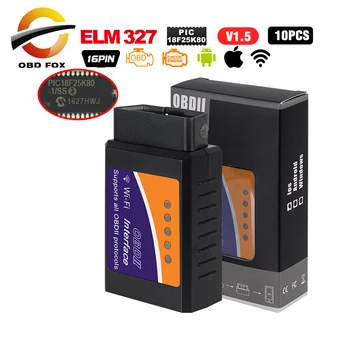 ELM 327 obd2 skaneris pic18f25k80 wifi elm327 obd ii V1.5 automobilių kodas reader diagnostikos bluetooth elm327 usb obd laidu 10vnt/daug
