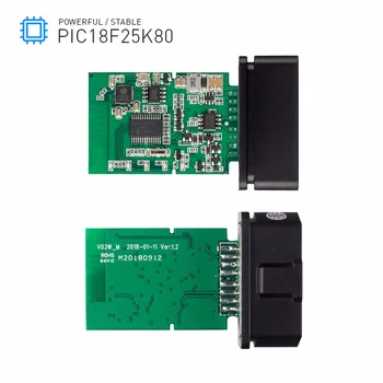 ELM327 Wi-fi/Bluetooth V1.5 PIC18F25K80 Chip OBDII Diagnostikos Įrankis 