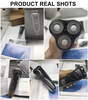 ENCHEN Blackstone3 Elektrinį skustuvą, 3D Trigubas Peilis Plūduriuojantis Skustuvas, Skutimosi Skalbti Mašinoje USB Įkrovimo Barzda Žoliapjovės naujas