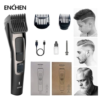 ENCHEN Sharp3S Vyrų Elektriniai Plaukų Clipper USB Įkrovimo Profesionalios Plaukų Žirklės, Plaukų Cutter Vyrų Suaugusiųjų Skustuvas