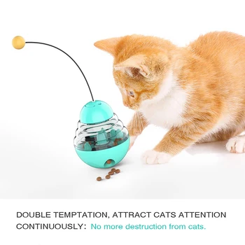 Erzinti Kačių Žaislai Aukštos Elastinga Pavasario Kačių Žaislai Verpimo Kamuolys Plunksnų 360 ° Laisvai Besisukantis Kačių Klubo Pritraukti Katės Palūkanų Geltona