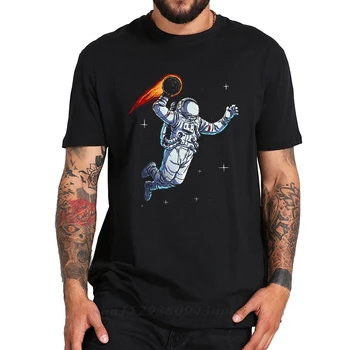 ES Dydis Astronautas Žaisti Mėnulis marškinėliai Patinka Krepšinis Cool Dizaino Vaikiška Svajonė Medvilnės Mars Marškinėlius