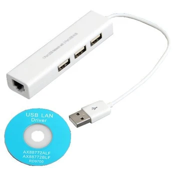 Etmakit Karšto Pardavimui, Micro USB Tinklo LAN Ethernet RJ45 Adapteris su 3 Port USB 2.0 HUB Adapteris, skirtas 