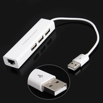 Etmakit Karšto Pardavimui, Micro USB Tinklo LAN Ethernet RJ45 Adapteris su 3 Port USB 2.0 HUB Adapteris, skirtas 