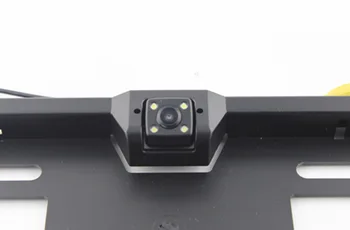 Eunavi Europoje Automobilių Licenciją Plokštės Rėmas 140 Laipsnis Auto Reverse Galinio vaizdo Atsargine Kamera, 4 LED Naktinio Matymo Automobilių Plokštė Auto Accesso