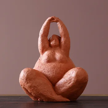 Europos Stiliaus Dervos Abstrakčiai Fat Lady Figūrėlės Kūrybinio Pobūdžio Papuošalai Senovinių Namų Puošybai Kambario Stalo Amatų Dovanos
