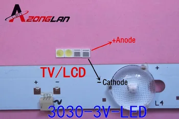 EVERLIGHT 500pcs LED Backlight 1W 3030 3V Cool white 80-90LM TV Taikymas 62-113TUN2C/S5000-00F/TR8-T