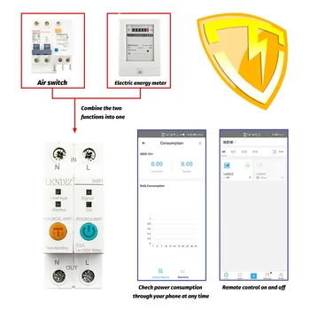 Ewelink WIFI Nuotolinio Valdymo Srovės Nuotėkio apsauga išjungiklių Energetikos kontrolės su Alexa, google namo Smart home