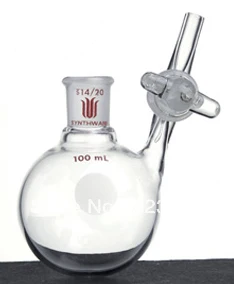 F531050Flask, Reakcija, Su stiklo čiaupas, Talpa:50ml, Bendras:14/20